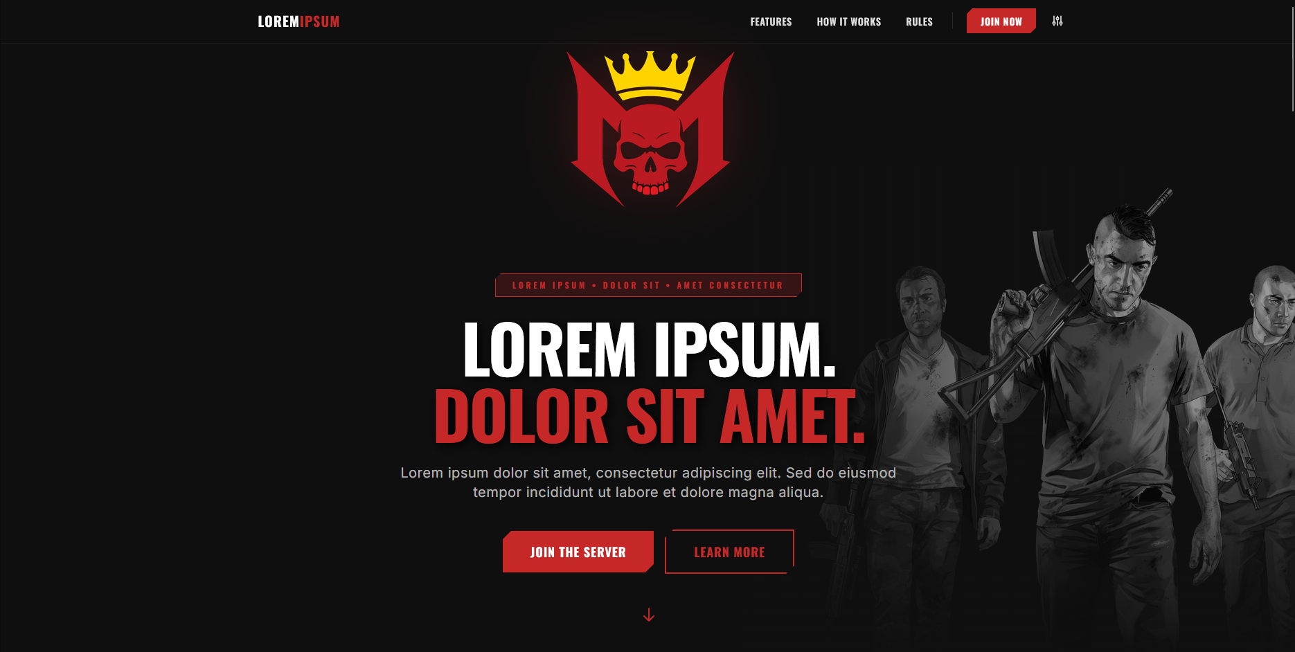 DEATHM - GTA 5 Landing Page